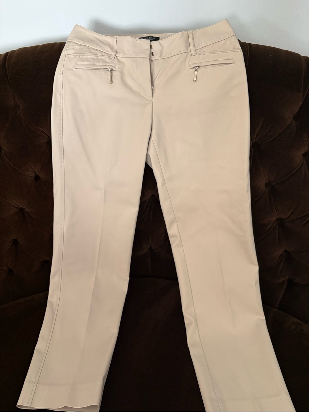 White House Black Market Ankle Pants in Beige